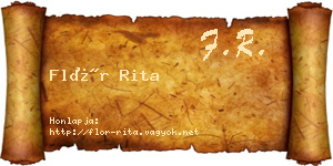 Flór Rita névjegykártya